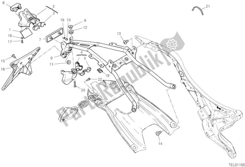 Todas as partes de Porta-pratos do Ducati Scrambler 1100 Thailand 2019
